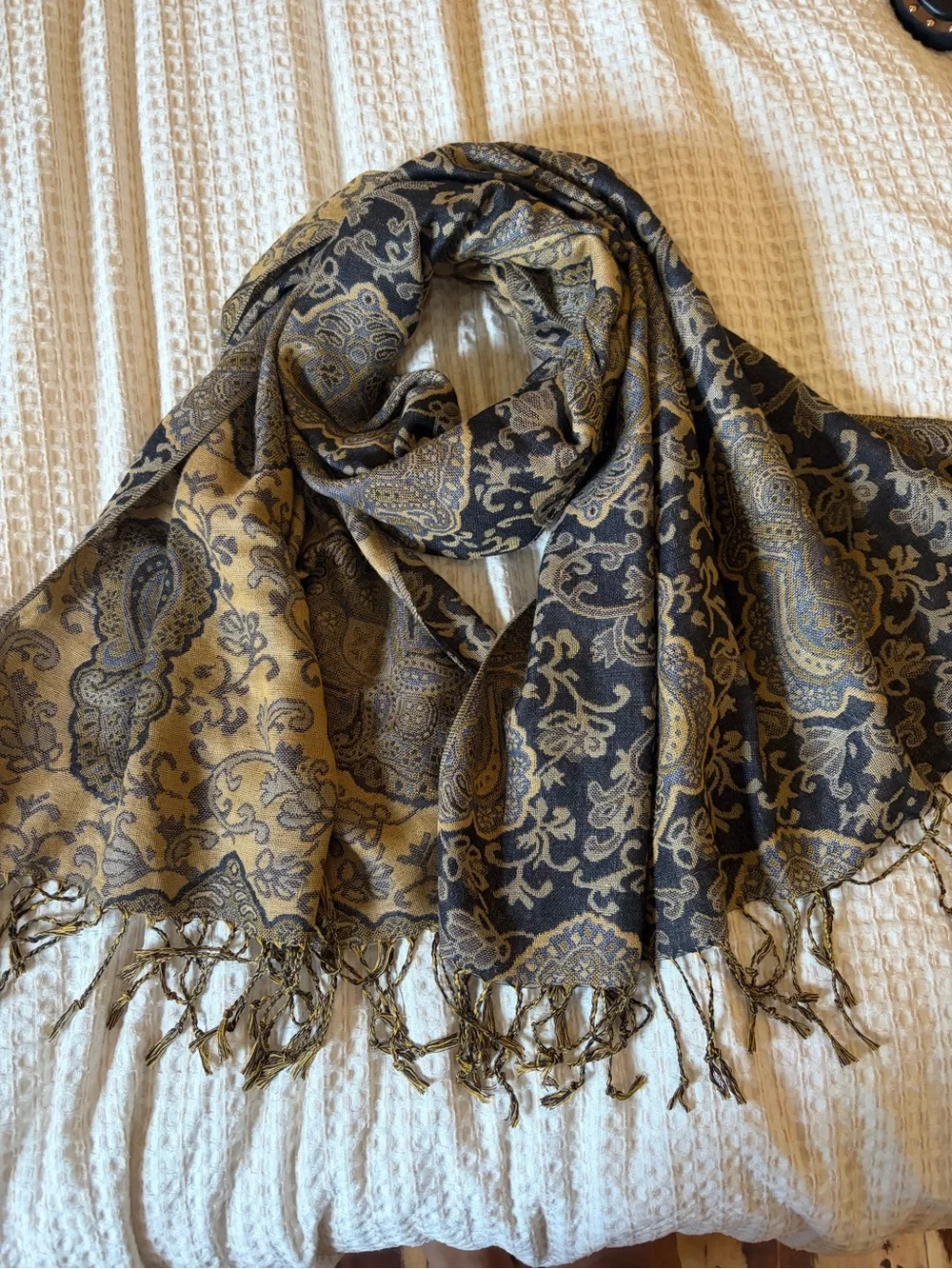 Faux Pashmina Paisley Scarf Perfect Fall Staple